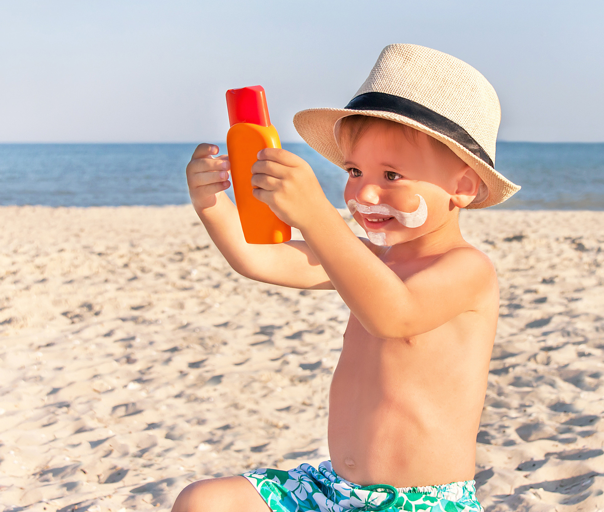 Putting sunscreen deals on babies